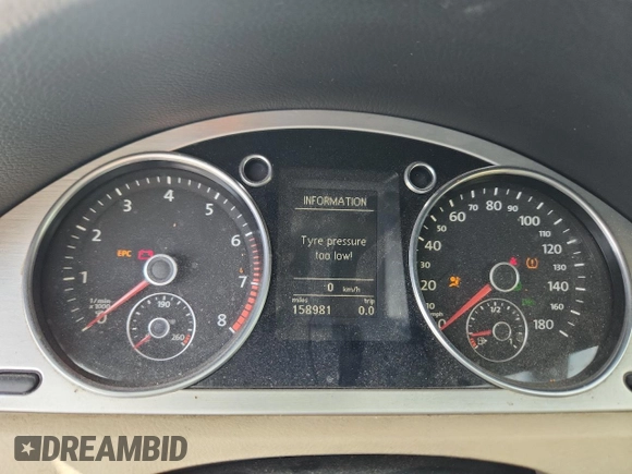 2010 Volkswagen CC Lux Limited Edition with VIN WVWHN7AN4AE542150, listed as a Copart auction lot 62669665 with 158,981 mi miles and Clean title. Bid and sale history available at DreamBid. Image 9.