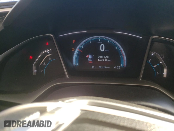 2017 Honda Civic EX-T with VIN 2HGFC1F32HH656492, listed as a Copart auction lot 47527565 with 81,229 mi miles and Salvage Title. Bid and sale history available at carsss.com. Image 9.