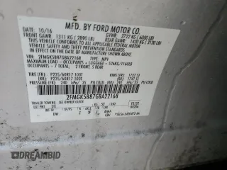 2016 Ford Flex SE z VIN 2FMGK5B87GBA22168, wystawiony jako Copart lot #55972695 z przebiegiem 137 452 mil mil oraz Szkoda całkowita • Salvage title. Historia ofert i sprzedaży dostępna na DreamBid. Obrazek 13.