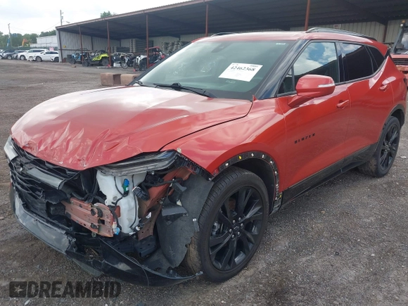 2021 Chevrolet Blazer RS with VIN 3GNKBKRS1MS547173, listed as a IAAI auction lot 42462368 with 56,115 mi miles and . Bid and sale history available at DreamBid. Image 2.