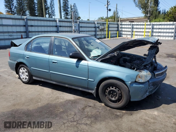 2000 Honda Civic VP z VIN 2HGEJ6613YH558116, wystawiony jako Copart lot #50028285 z przebiegiem 138 436 mil mil oraz Szkoda całkowita • Salvage title. Historia ofert i sprzedaży dostępna na DreamBid. Obrazek 4.