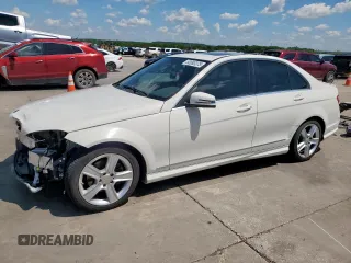 2011 Mercedes-Benz C with VIN WDDGF5EB2BA473745, listed as a Copart auction lot 53893375 with 107,094 mi miles and Salvage Title. Bid and sale history available at carsss.com. Image 1.