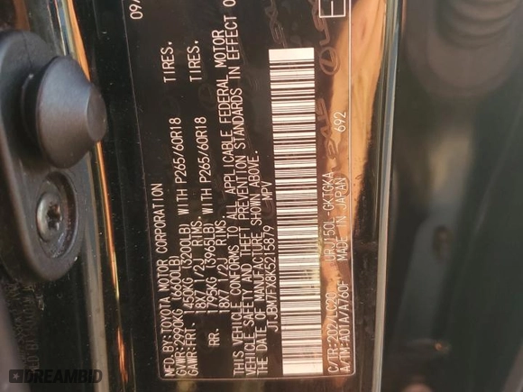 2019 Lexus GX with VIN JTJBM7FX8K5215879, listed as a Copart auction lot 45759045 with 101,280 mi miles and Salvage Title. Bid and sale history available at carsss.com. Image 13.