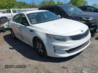 2017 Kia Optima LX with VIN 5XXGT4L32HG156781, listed as a IAAI auction lot 42044826 with 295,162 mi miles and . Bid and sale history available at carsss.com. Image 1.