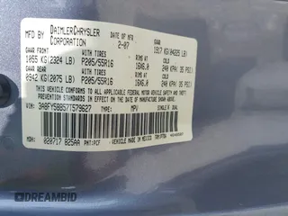 2007 Chrysler PT Cruiser Touring with VIN 3A8FY58B57T579627, listed as a IAAI auction lot 42503536 with 111,653 mi miles and . Bid and sale history available at DreamBid. Image 9.