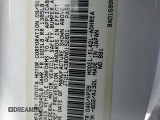 1992 Toyota Tercel z VIN JT2EL43B0N0152801, wystawiony jako Copart lot #43838825 z przebiegiem 81 697 mil mil oraz Tytuł czysty. Historia ofert i sprzedaży dostępna na DreamBid. Obrazek 12.
