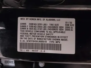 2020 Honda Passport EX-L z VIN 5FNYF8H5XLB005518, wystawiony jako IAAI lot #42021512 z przebiegiem 79 573 mil mil oraz . Historia ofert i sprzedaży dostępna na DreamBid. Obrazek 9.