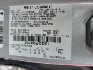 2016 Ford Fusion Titanium with VIN 3FA6P0K96GR303091, listed as a Copart auction lot 46146565 with 194,323 mi miles and Salvage Title. Bid and sale history available at DreamBid. Image 13.