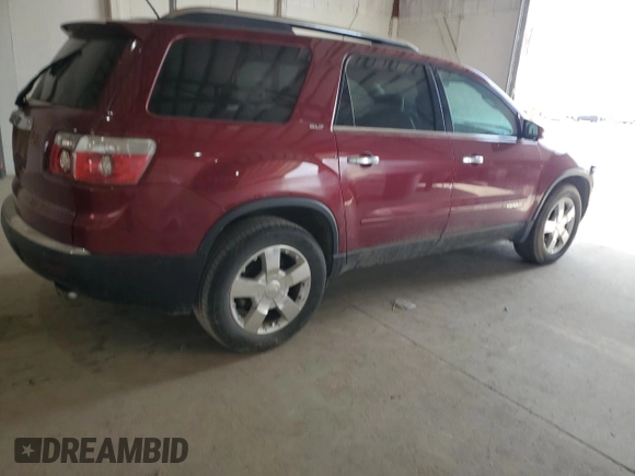 2007 GMC Acadia SLT z VIN 1GKER23737J122635, wystawiony jako Copart lot #49086355 z przebiegiem Nie podano mil oraz Szkoda całkowita • Salvage title. Historia ofert i sprzedaży dostępna na DreamBid. Obrazek 3.