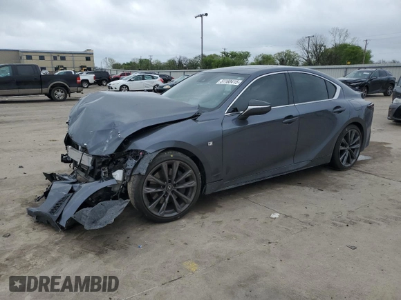 2023 Lexus IS 350 F Sport with VIN JTHGZ1B23P5068846, listed as a Copart auction lot 51160415 with 10,279 mi miles and Salvage title. Bid and sale history available at DreamBid. Image 1.
