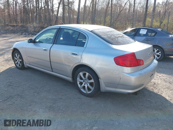 2006 Infiniti G35 with VIN JNKCV51F56M615982, listed as a IAAI auction lot 42110251 with 184,107 mi miles. Bid and sale history available at carsss.com. Image 3.