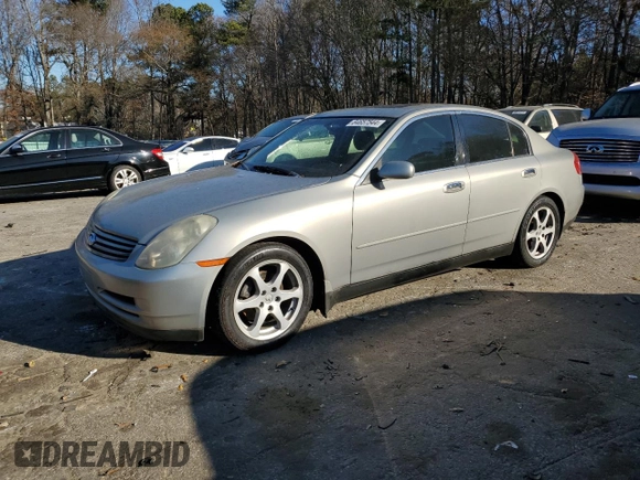 2003 Infiniti G35 w/Leather with VIN JNKCV51E83M016075, listed as a Copart auction lot 84657544 with 196,858 mi miles and Salvage Title. Bid and sale history available at DreamBid. Image 1.