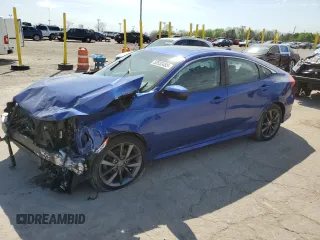 2019 Honda Civic EX z VIN 19XFC1F34KE017631, wystawiony jako Copart lot #53533485 z przebiegiem 55 931 mil mil oraz Szkoda całkowita • Salvage title. Historia ofert i sprzedaży dostępna na DreamBid. Obrazek 1.
