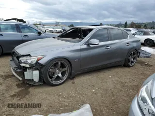 2018 Infiniti Q50 3.0t Luxe with VIN JN1EV7AP7JM352288, listed as a Copart auction lot 48599675 with 52,477 mi miles and Salvage Title. Bid and sale history available at carsss.com. Image 1.