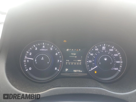 2016 Hyundai Azera Limited z VIN KMHFH4JG6GA518314, wystawiony jako Copart lot #53917085 z przebiegiem 192 713 mil mil oraz Szkoda całkowita • Salvage title. Historia ofert i sprzedaży dostępna na DreamBid. Obrazek 9.