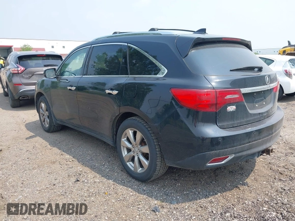 2014 Acura MDX Advance with VIN 5FRYD4H80EB503091, listed as a IAAI auction lot 42487970 with 160,578 mi miles and . Bid and sale history available at DreamBid. Image 3.