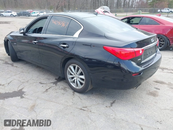 2016 Infiniti Q50 3.0t Premium with VIN JN1EV7AR7GM344539, listed as a IAAI auction lot 42040467 with 162,979 mi miles. Bid and sale history available at carsss.com. Image 3.