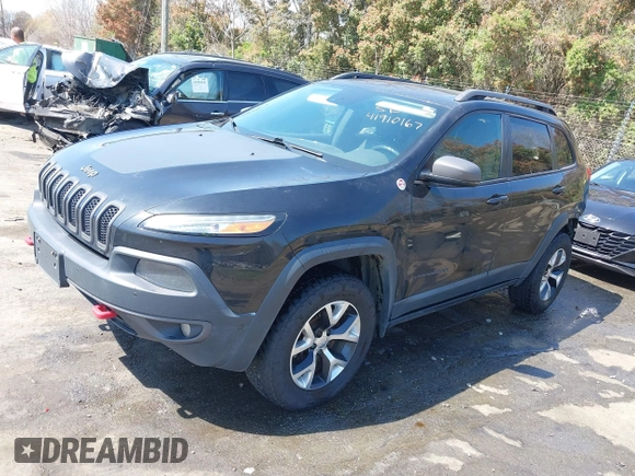 2014 Jeep Cherokee Trailhawk with VIN 1C4PJMBB6EW162303, listed as a IAAI auction lot 41910167 with 133,669 mi miles. Bid and sale history available at carsss.com. Image 2.