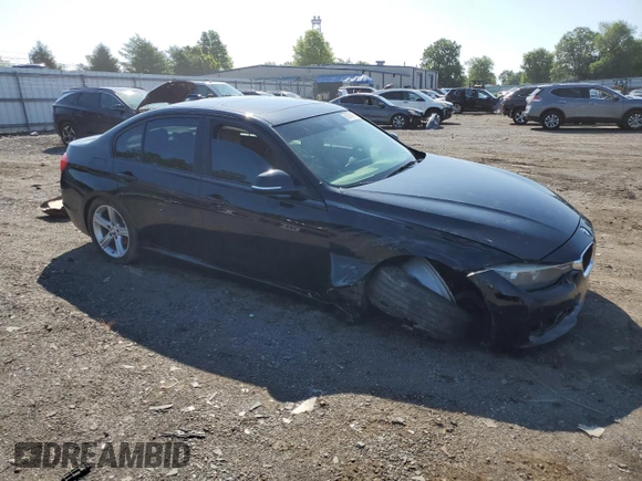 2014 BMW 3 Series 320i xDrive with VIN WBA3C3G57ENS71376, listed as a Copart auction lot 60874995 with Not provided miles and Salvage title. Bid and sale history available at DreamBid. Image 4.
