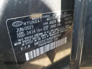 2022 Genesis G70 2.0T with VIN KMTG34TAXNU088980, listed as a Copart auction lot 51467974 with 20,213 mi miles and Salvage Title. Bid and sale history available at carsss.com. Image 13.