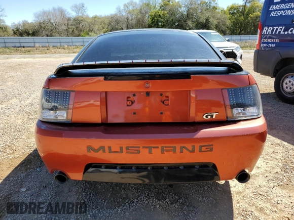 1999 Ford Mustang GT with VIN 1FAFP42X2XF143598, listed as a Copart auction lot 46686625 with Not provided miles and Salvage title. Bid and sale history available at DreamBid. Image 6.