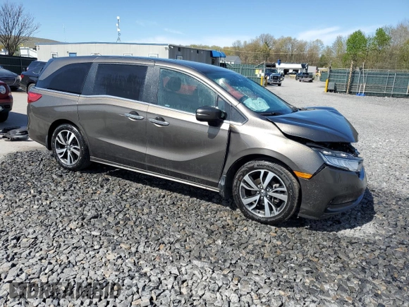 2023 Honda Odyssey Touring with VIN 5FNRL6H89PB034171, listed as a Copart auction lot 55039095 with Not Provided miles and Salvage Title. Bid and sale history available at DreamBid. Image 4.