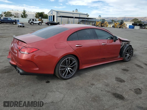 2020 Mercedes-Benz CLS with VIN W1K2J6BB7LA075399, listed as a Copart auction lot 75679124 with 38,989 mi miles and Salvage Title. Bid and sale history available at carsss.com. Image 3.