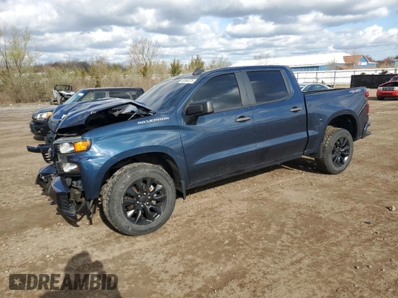 2019 Chevrolet Silverado 1500 Custom with VIN 3GCPYBEH7KG218243, listed as a Copart auction lot 53064075 with 68,331 mi miles and Salvage Title. Bid and sale history available at DreamBid. Image 1.