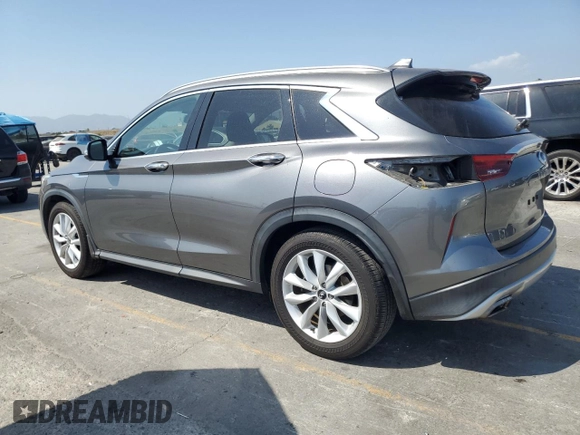 2019 Infiniti QX50 Essential with VIN 3PCAJ5M18KF127262, listed as a Copart auction lot 60551915 with 50,048 mi miles and Salvage title. Bid and sale history available at DreamBid. Image 2.