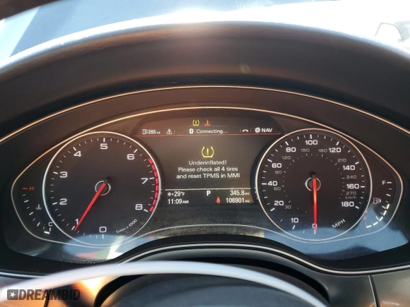 2014 Audi A6 3.0T Prestige with VIN WAUHGAFC3EN057077, listed as a Copart auction lot 41870185 with 106,901 mi miles and Salvage Title. Bid and sale history available at carsss.com. Image 9.