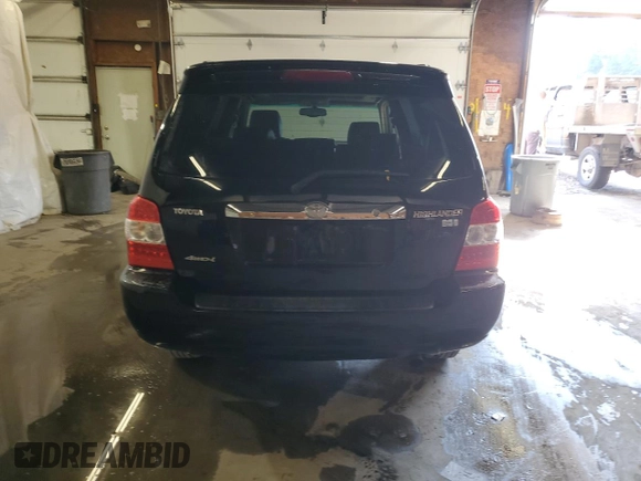 2006 Toyota Highlander Hybrid with VIN JTEEW21A660022144, listed as a Copart auction lot 61107454 with 158,947 mi miles and Salvage Title. Bid and sale history available at carsss.com. Image 6.
