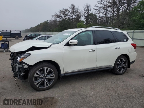 2020 Nissan Pathfinder Platinum with VIN 5N1DR2DMXLC639291, listed as a Copart auction lot 61467715 with 97,949 mi miles and Salvage title. Bid and sale history available at DreamBid. Image 1.