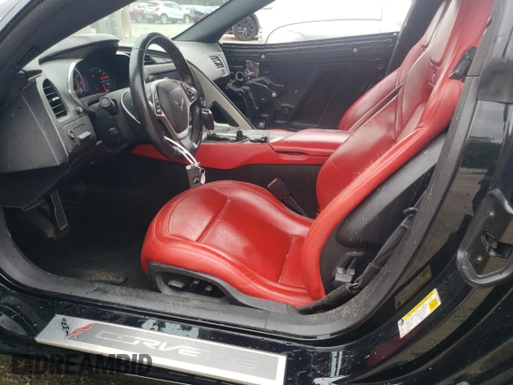 2015 Chevrolet Corvette Z51 2LT with VIN 1G1YK2D77F5109902, listed as a Copart auction lot 50784194 with 128,877 mi miles and Salvage title. Bid and sale history available at DreamBid. Image 7.