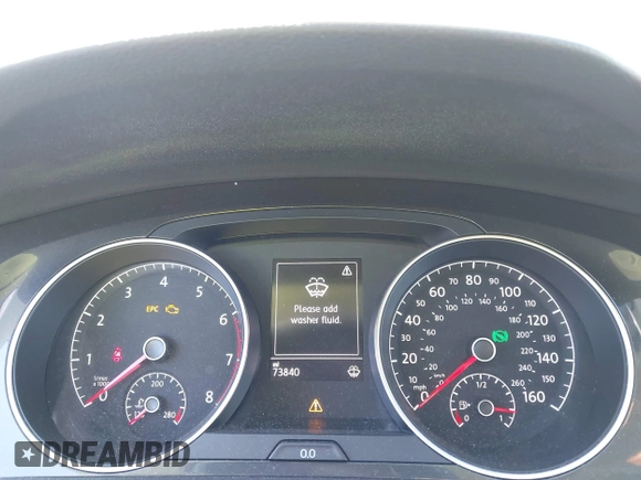 2019 Volkswagen Golf SportWagen S with VIN 3VW117AU5KM509395, listed as a IAAI auction lot 41648241 with 73,840 mi miles. Bid and sale history available at carsss.com. Image 7.