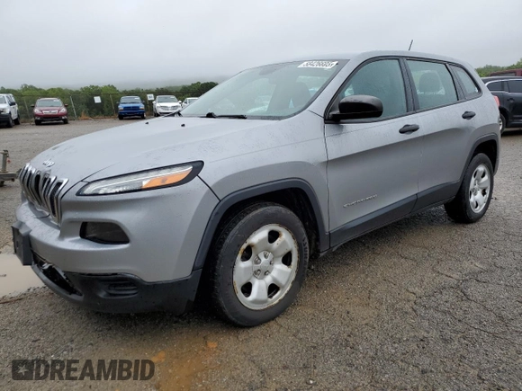 2015 Jeep Cherokee Sport с VIN 1C4PJLABXFW642941, выставлен на аукционе Copart как лот 58426695 с пробегом 134 210 миль миль и Списание • Salvage title. История ставок и продаж доступна на DreamBid. Изображение 1.