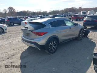 2019 Infiniti QX30 Luxe with VIN SJKCH5CRXKA011966, listed as a IAAI auction lot 40800082 with 56,138 mi miles and . Bid and sale history available at DreamBid. Image 4.