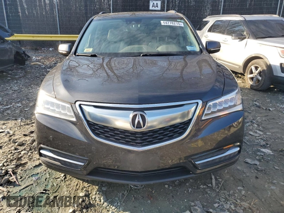 2016 Acura MDX w/Advance with VIN 5FRYD4H90GB034838, listed as a Copart auction lot 44778215 with 0 mi miles and Salvage Title. Bid and sale history available at carsss.com. Image 5.