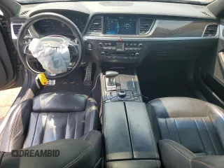 2018 Genesis G80 Sport with VIN KMHGN4JB0JU257124, listed as a Copart auction lot 59428525 with 92,157 mi miles and Salvage title. Bid and sale history available at DreamBid. Image 8.