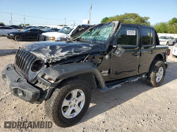 2020 Jeep Wrangler Unlimited Sport S with VIN 1C4HJXDG8LW207687, listed as a Copart auction lot 53818565 with 72,749 mi miles and Salvage title. Bid and sale history available at DreamBid. Image 1.