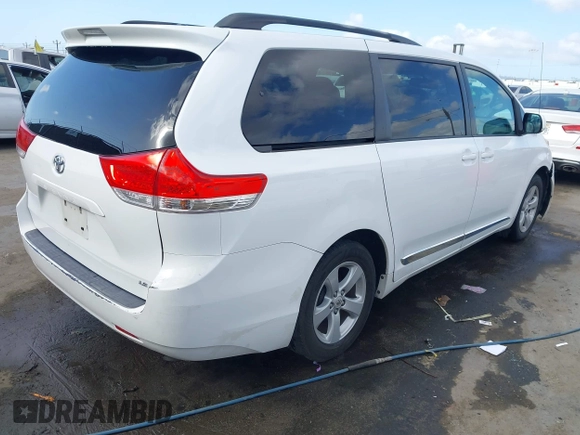 2012 Toyota Sienna LE AAS with VIN 5TDKK3DC6CS246447, listed as a IAAI auction lot 41949894 with 184,656 mi miles and . Bid and sale history available at DreamBid. Image 4.