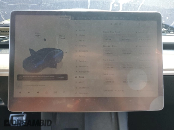 2023 Tesla Model 3 with VIN 5YJ3E1EA3PF436083, listed as a Copart auction lot 58864425 with 41,831 mi miles and Salvage title. Bid and sale history available at DreamBid. Image 9.