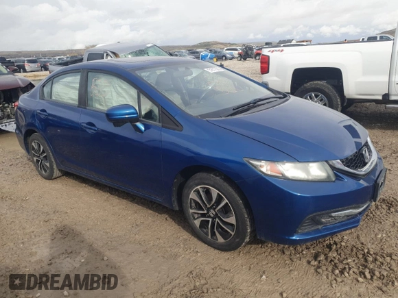 2014 Honda Civic Sedan EX with VIN 19XFB2F88EE066016, listed as a Copart auction lot 51617565 with 0 mi miles and Salvage Title. Bid and sale history available at carsss.com. Image 4.