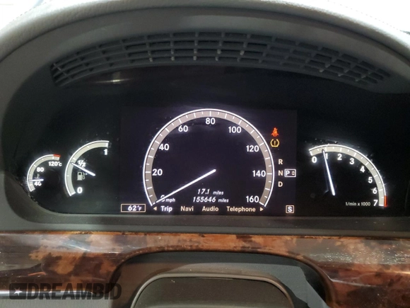 2009 Mercedes-Benz S 550 with VIN WDDNG71X79A263542, listed as a Copart auction lot 55873755 with 155,646 mi miles and Clean Title. Bid and sale history available at DreamBid. Image 9.