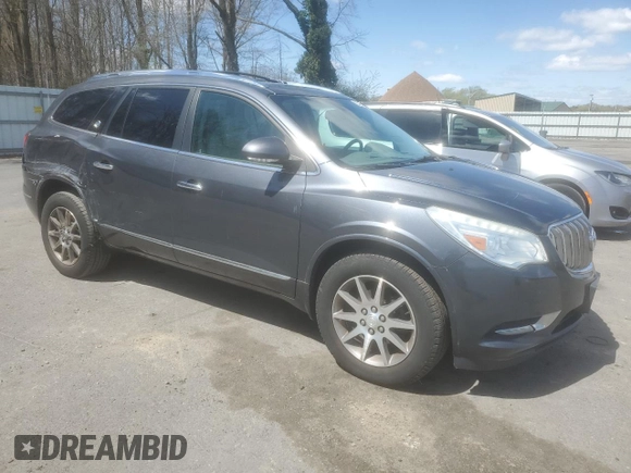 2014 Buick Enclave Leather with VIN 5GAKRBKDXEJ101270, listed as a Copart auction lot 52105975 with 107,584 mi miles and Salvage Title. Bid and sale history available at DreamBid. Image 4.