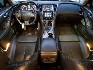 2017 Infiniti Q50 Red Sport 400 with VIN JN1FV7AR0HM871358, listed as a Copart auction lot 84252014 with 92,986 mi miles and Salvage Title. Bid and sale history available at carsss.com. Image 8.