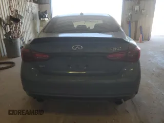2021 Infiniti Q50 Red Sport 400 with VIN JN1FV7DR8MM881044, listed as a Copart auction lot 49596795 with 47,460 mi miles and Clean title. Bid and sale history available at DreamBid. Image 6.