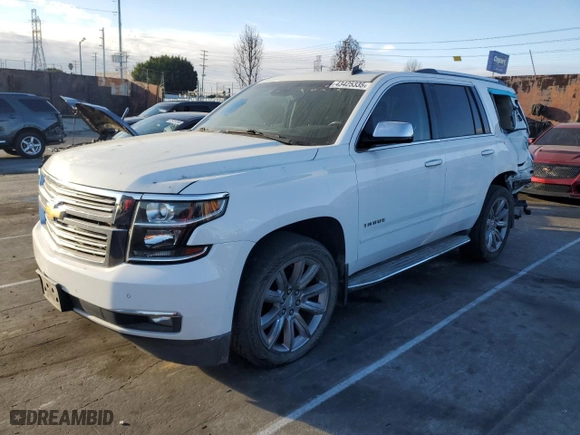 2015 Chevrolet Tahoe LTZ with VIN 1GNSCCKC3FR177176, listed as a Copart auction lot 43425335 with 116,669 mi miles and Salvage Title. Bid and sale history available at carsss.com. Image 1.