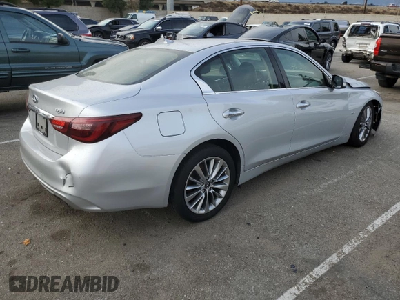 2018 Infiniti Q50 3.0t LUXE with VIN JN1EV7AP5JM590527, listed as a Copart auction lot 82385574 with 80,962 mi miles and Salvage Title. Bid and sale history available at carsss.com. Image 3.