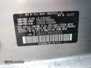 2008 Subaru Impreza Sedan (Natl) i with VIN JF1GE61678H500052, listed as a Copart auction lot 81602454 with 183,012 mi miles and Salvage Title. Bid and sale history available at carsss.com. Image 14.