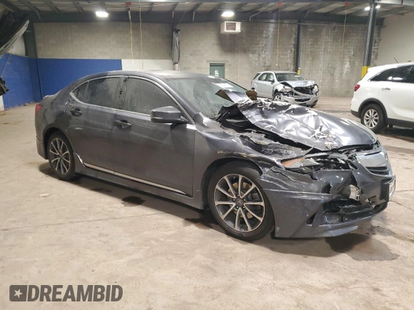 2015 Acura TLX Technology with VIN 19UUB2F53FA003635, listed as a Copart auction lot 48264175 with 124,818 mi miles and Salvage title. Bid and sale history available at DreamBid. Image 4.